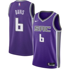 Sacramento Kings #6 Red Davis Jersey -2021-2022 Purple