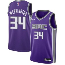 Sacramento Kings #34 Bill Wennington Jersey -2021-2022 Purple