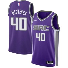 Sacramento Kings #40 Larry Micheaux Jersey -2021-2022 Purple