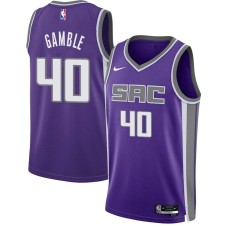 Sacramento Kings #40 Kevin Gamble Jersey -2021-2022 Purple