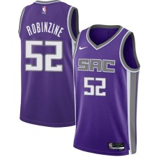 Sacramento Kings #52 Bill Robinzine Jersey -2021-2022 Purple