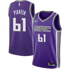 Sacramento Kings #61 Dave Piontek Jersey -2021-2022 Purple