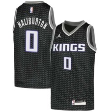 Sacramento Kings #0 Tyrese Haliburton Jersey -Black