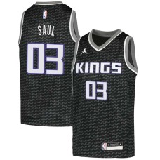 Sacramento Kings #03 Pep Saul Jersey -Black