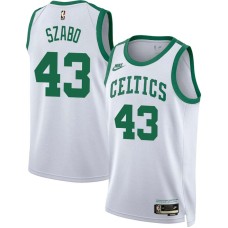 Boston Celtics #43 Brett Szabo Jersey -White Classic