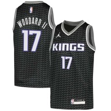 Sacramento Kings #17 Robert Woodard II Jersey -Black