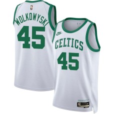 Boston Celtics #45 Ruben Wolkowyski Jersey -White Classic