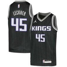 Sacramento Kings #45 Eric Leckner Jersey -Black