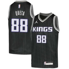 Sacramento Kings #88 Neemias Queta Jersey -Black