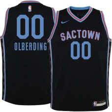 Sacramento Kings #00 Mark Olberding Jersey -Black 2020-2021 City