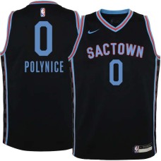 Sacramento Kings #0 Olden Polynice Jersey -Black 2020-2021 City