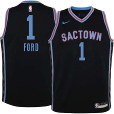 Sacramento Kings #1 Phil Ford Jersey -Black 2020-2021 City