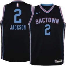 Sacramento Kings #2 Michael Jackson Jersey -Black 2020-2021 City