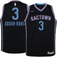 Sacramento Kings #3 Shareef Abdur-Rahim Jersey -Black 2020-2021 City