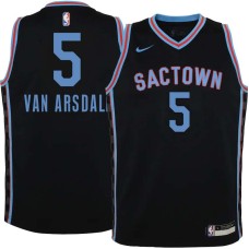 Sacramento Kings #5 Tom Van Arsdale Jersey -Black 2020-2021 City