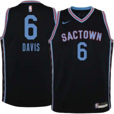 Sacramento Kings #6 Red Davis Jersey -Black 2020-2021 City