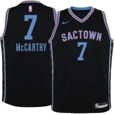 Sacramento Kings #7 Johnny McCarthy Jersey -Black 2020-2021 City