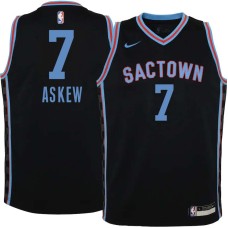 Sacramento Kings #7 Vincent Askew Jersey -Black 2020-2021 City