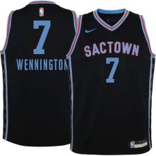 Sacramento Kings #7 Bill Wennington Jersey -Black 2020-2021 City