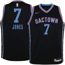 Sacramento Kings #7 Dahntay Jones Jersey -Black 2020-2021 City