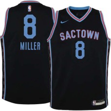 Sacramento Kings #8 Oliver Miller Jersey -Black 2020-2021 City