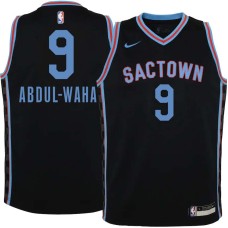 Sacramento Kings #9 Tariq Abdul-Wahad Jersey -Black 2020-2021 City