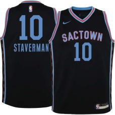 Sacramento Kings #10 Larry Staverman Jersey -Black 2020-2021 City