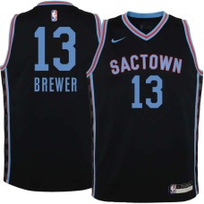 Sacramento Kings #13 Corey Brewer Jersey -Black 2020-2021 City