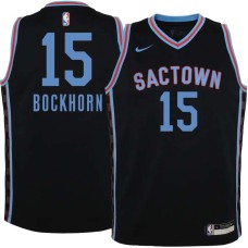 Sacramento Kings #15 Bucky Bockhorn Jersey -Black 2020-2021 City