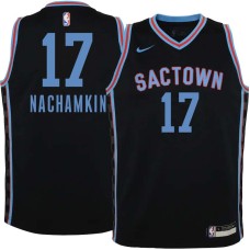 Sacramento Kings #17 Boris Nachamkin Jersey -Black 2020-2021 City