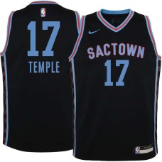 Sacramento Kings #17 Garrett Temple Jersey -Black 2020-2021 City