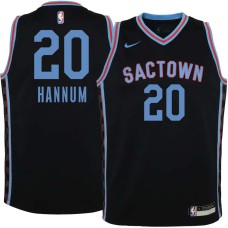 Sacramento Kings #20 Alex Hannum Jersey -Black 2020-2021 City