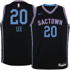 Sacramento Kings #20 Doug Lee Jersey -Black 2020-2021 City