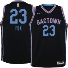 Sacramento Kings #23 Jim Fox Jersey -Black 2020-2021 City