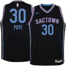 Sacramento Kings #30 David Pope Jersey -Black 2020-2021 City