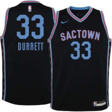 Sacramento Kings #33 Ken Durrett Jersey -Black 2020-2021 City