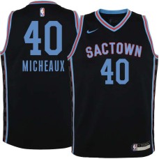 Sacramento Kings #40 Larry Micheaux Jersey -Black 2020-2021 City