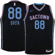 Sacramento Kings #88 Neemias Queta Jersey -Black 2020-2021 City