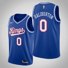 Sacramento Kings #0 Tyrese Haliburton Jersey -Blue Throwback