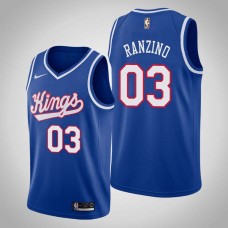 Sacramento Kings #03 Sam Ranzino Jersey -Blue Throwback