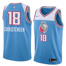 Sacramento Kings #18 Cal Christensen Jersey -Lion head 2018-2019