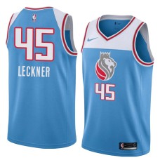 Sacramento Kings #45 Eric Leckner Jersey -Lion head 2018-2019