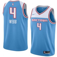 Sacramento Kings #4 Spud Webb Jersey -SACTOWN 2019-2020 Light Blue