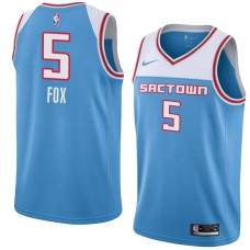 Sacramento Kings #5 De'Aaron Fox Jersey -SACTOWN 2019-2020 Light Blue