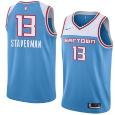 Sacramento Kings #13 Larry Staverman Jersey -SACTOWN 2019-2020 Light Blue