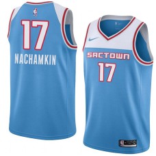 Sacramento Kings #17 Boris Nachamkin Jersey -SACTOWN 2019-2020 Light Blue