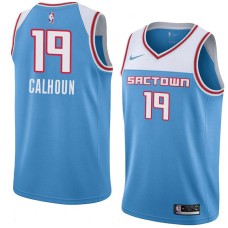 Sacramento Kings #19 Bill Calhoun Jersey -SACTOWN 2019-2020 Light Blue