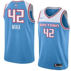 Sacramento Kings #42 Eric Mika Jersey -SACTOWN 2019-2020 Light Blue