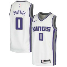 Sacramento Kings #0 Olden Polynice Jersey -White