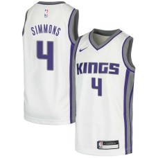 Sacramento Kings #4 Connie Simmons Jersey -White